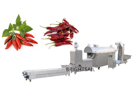 Indústria de transformação alimentar 155kw Chili Roasting Machine 300 a 800kg pela capacidade da hora
