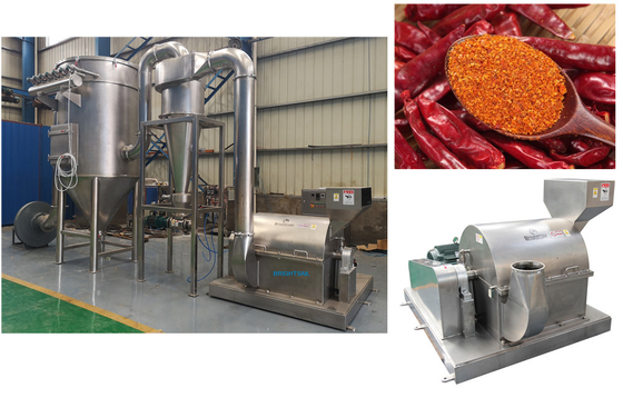Máquina de moagem de espessuras em pó de martelo espessura moedor de chili com CE da Brightsail