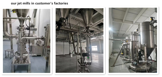 Dye Air Jet Mill Crusher Machine Preço Laboratório Vertical Horizontal Milling de Brightsail