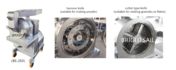 Ginger High Speed Hammer Mill Máquina de moagem de gengibre da máquina de fabricação de pó Brightsail