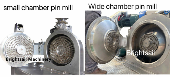 Moinho de pinos de dióxido de titânio Moinho de pinos de câmara larga com máquina de moagem de pó de dióxido de titânio de aço inoxidável da Brightsail